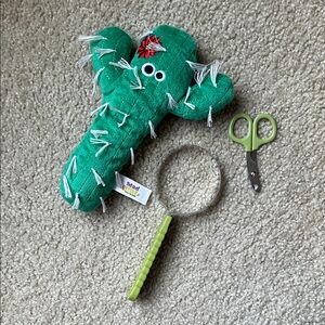 Lot of 3 Cat Grooming Tools Safari Deshed Brush Nail Clip Cactus Toy Accessories